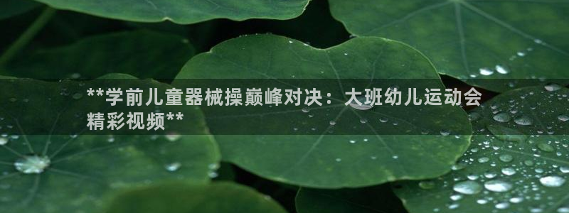 尊龙集团有限公司官网：**学前儿童器械操巅峰对决：大