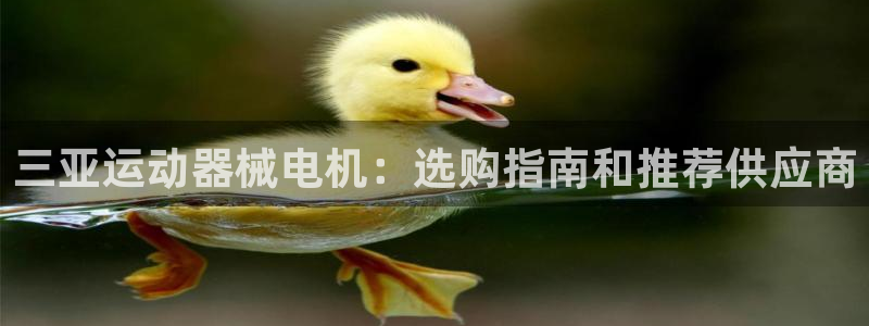尊龙凯时登陆入口：三亚运动器械电机：选购指南和推荐供
