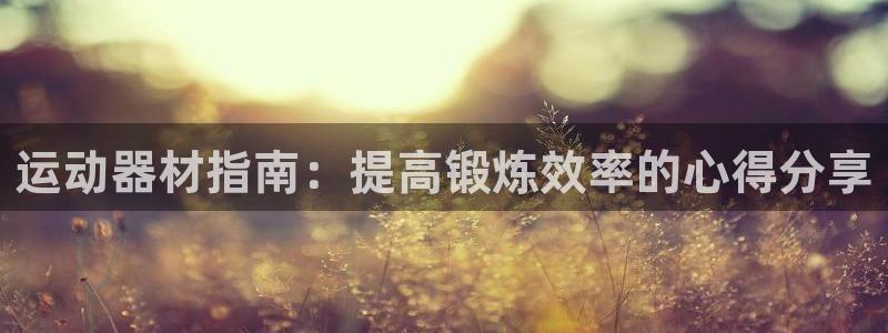 尊龙人生就是博网站下载：运动器材指南：提高锻炼效率的