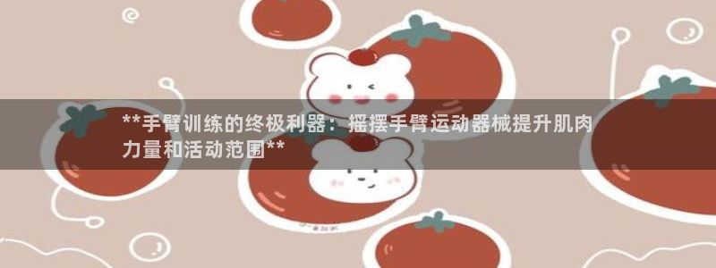 尊龙凯时台子：**手臂训练的终极利器：摇摆手臂运动器