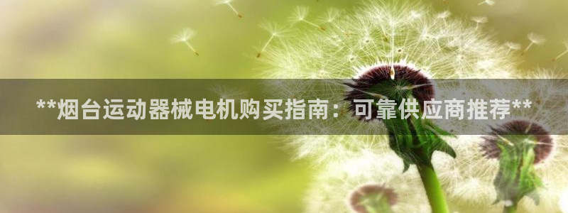 尊龙z6集团：**烟台运动器械电机购买指南：可靠供应