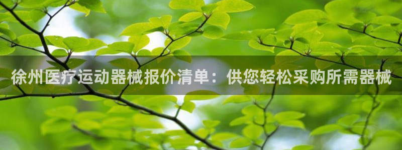 凯时平台登录：徐州医疗运动器械报价清单：供您轻松采购
