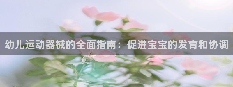 凯时游戏官方网站：幼儿运动器械的全面指南：促进宝宝的