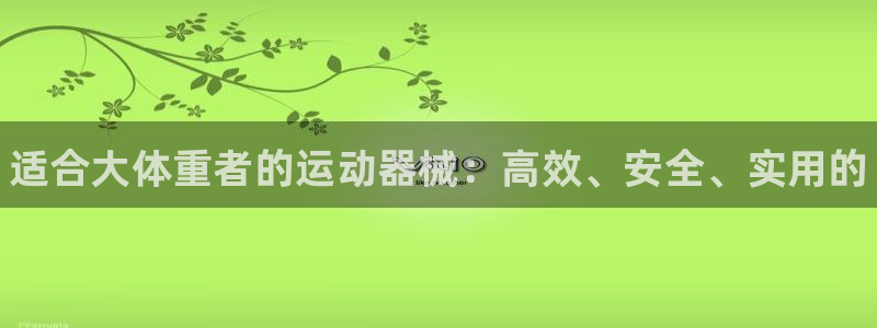 尊龙人生就是博i可靠吗：适合大体重者的运动器械：高效